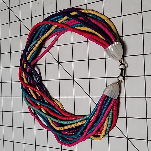 Vintage Bohemian Beaded Necklace- 19" Spiegel late 1990s - Picture 7 of 10